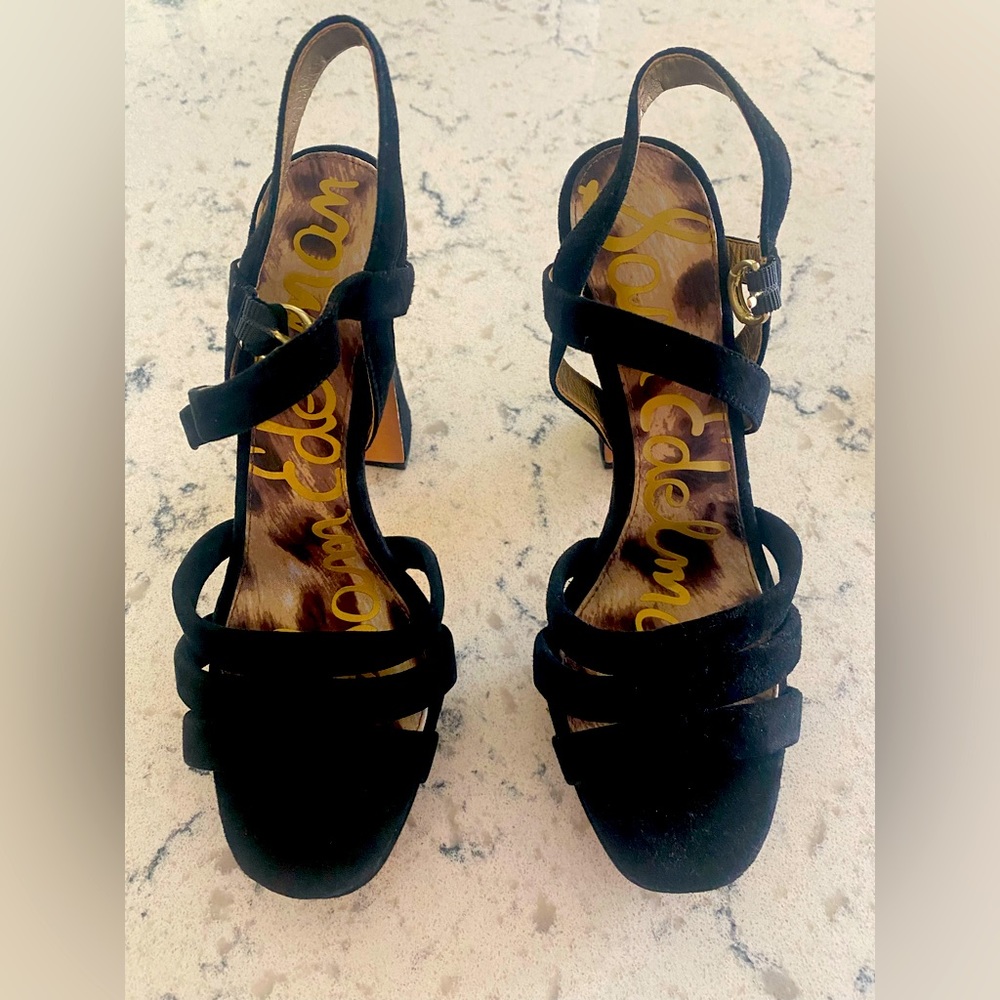 Black suede Sam Edelman heels.